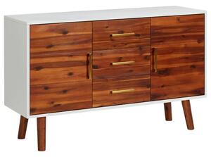 Sideboard 110x35x70 cm Solid Acacia Wood and MDF