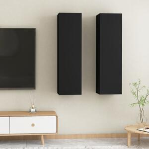 TV Cabinets 2 pcs Black 30.5x30x110 cm Chipboard