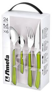 Amefa 24 Piece Cutlery Set Eclat Olive-Green Metallic