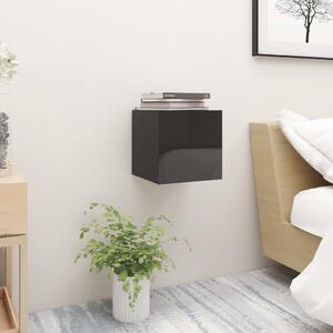 Bedside Cabinet High Gloss Black 30.5x30x30 cm Engineered Wood