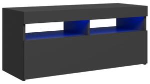 TV Cabinet with LED Lights Grey 90x35x40 cm