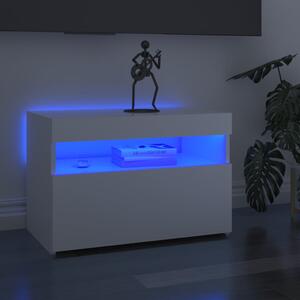 TV Cabinet with LED Lights High Gloss White 60x35x40 cm