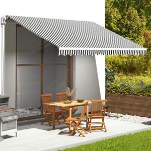 Replacement Fabric for Awning Anthracite and White 4.5x3.5 m
