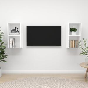 Wall-mounted TV Cabinets 2 pcs White Engineered Wood