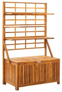 Storage Box with Trellis 99x55x160 cm Solid Acacia Wood