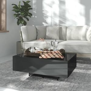 Coffee Table High Gloss Black 85x55x31 cm Engineered Wood