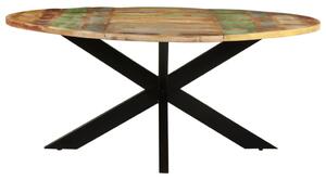 Dining Table Round 175x75 cm Solid Reclaimed Wood