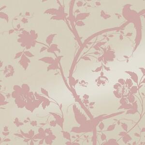 Laura Ashley Oriental Garden Pearlescent Chalk Pink Wallpaper