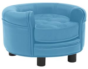 Dog Sofa Turquoise 48x48x32 cm Plush and Faux Leather