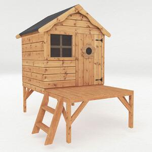 Mercia 4 x 7ft Snug Wooden Playhouse With Tower