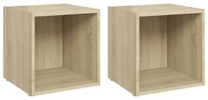 TV Cabinets 2 pcs Sonoma Oak 37x35x37 cm Engineered Wood