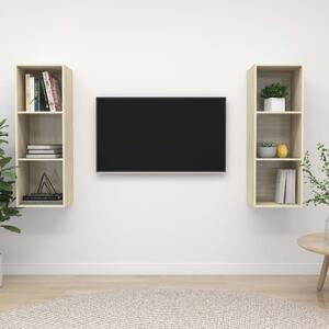 Wall-mounted TV Cabinets 2 pcs Sonoma Oak Engineered Wood