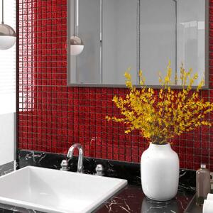 Mosaic Tiles 11 pcs Red 30x30 cm Glass