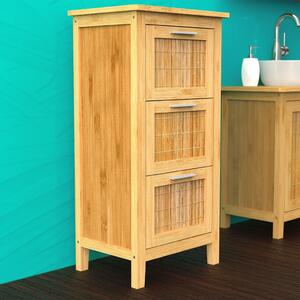 EISL Bathroom Cabinet with 3 Drawers Bamboo 30x42x82 cm
