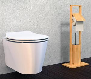 EISL Toilet Set Roll and Brush Bamboo 30x21x82 cm
