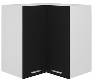 Hanging Corner Cabinet Black 57x57x60 cm Chipboard