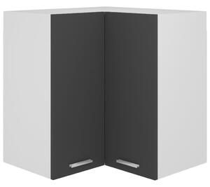 Hanging Corner Cabinet Grey 57x57x60 cm Chipboard