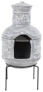 RedFire Fireplace with Grill Acopulco Clay Light Grey