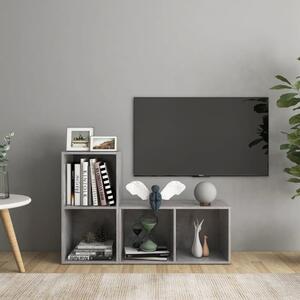 TV Cabinets 2 pcs Concrete Grey 72x35x36.5 cm Chipboard