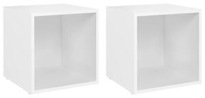 TV Cabinets 2 pcs White 37x35x37 cm Engineered Wood