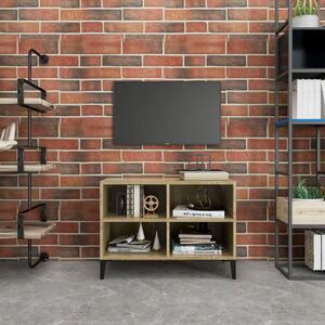 TV Cabinet with Metal Legs Sonoma Oak 69.5x30x50 cm