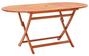Folding Garden Table 160x85x74 cm Solid Eucalyptus Wood