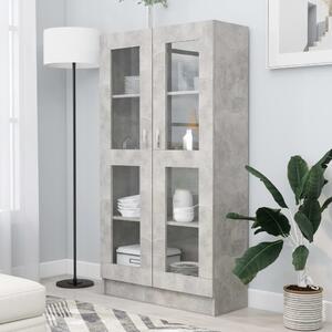Vitrine Cabinet Concrete Grey 82.5x30.5x150 cm Chipboard