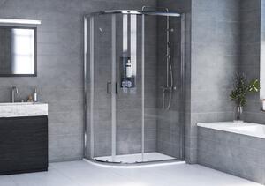 Aqualux KIT Edge8 OffSet Quad Shower Enclosure - 1000 x 900 by 2000 x 8mm