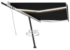 Manual Retractable Awning with LED 500x300 cm Anthracite