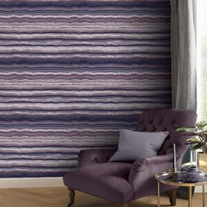 Mineral Amethyst Wallpaper Purple, Brown and White