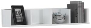 FMD Wall-mounted Shelf with 4 Compartments 92x17x16.5cm White