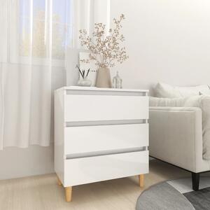 Sideboard High Gloss White 60x35x69 cm Engineered Wood