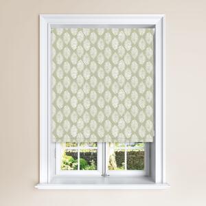 Fern Limpet Blackout Roller Blind Green and White
