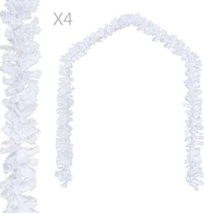Christmas Garlands 4 pcs White 270 cm PVC