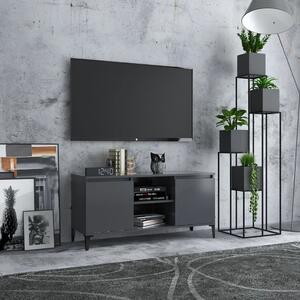 TV Cabinet with Metal Legs Grey 103.5x35x50 cm