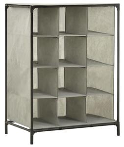 Shoe Rack 55x36x76 cm Non-Woven Fabric and Steel Grey