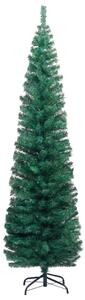 Slim Artificial Christmas Tree with Stand Green 180 cm PVC