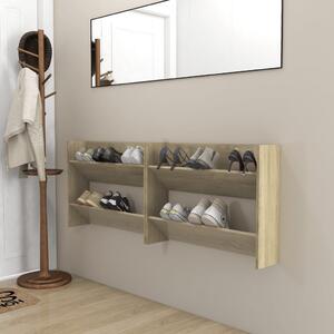 Wall Shoe Cabinets 2 pcs Sonoma Oak 80x18x60cm Engineered Wood