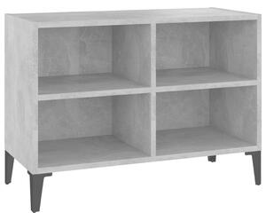TV Cabinet with Metal Legs Concrete Grey 69.5x30x50 cm