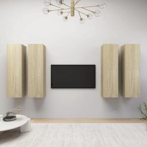 TV Cabinets 4 pcs Sonoma Oak 30.5x30x110 cm Chipboard
