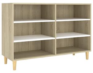 Sideboard White and Sonoma Oak 103.5x35x70 cm Engineered Wood