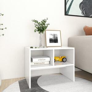 Side Table White 60x40x45 cm Chipboard