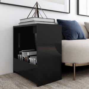 Side Table High Gloss Black 50x26x50 cm Engineered Wood