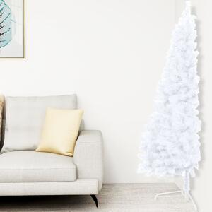 Artificial Half Pre-lit Christmas Tree with Stand White 120 cm PVC