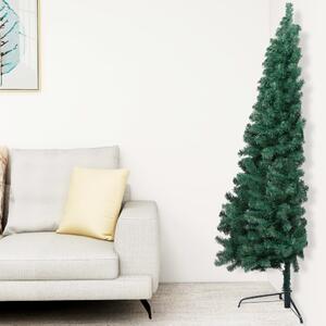 Artificial Half Pre-lit Christmas Tree with Stand Green 240 cm PVC