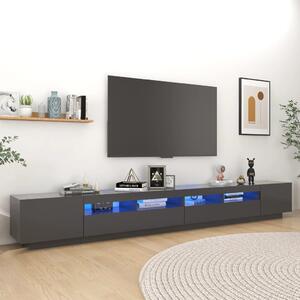 TV Cabinet with LED Lights Grey 300x35x40 cm