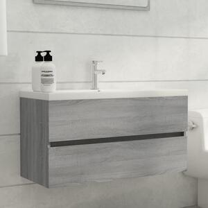 Sink Cabinet Grey Sonoma 90x38.5x45 cm Engineered Wood