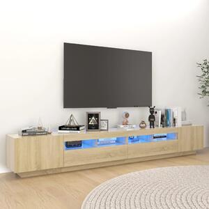 TV Cabinet with LED Lights Sonoma Oak 260x35x40 cm