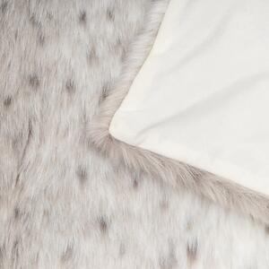 Snow Leopard Faux Fur Throw - 130x150cm