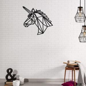 Homemania Wall Decoration Unicorn 53x50 cm Steel Black